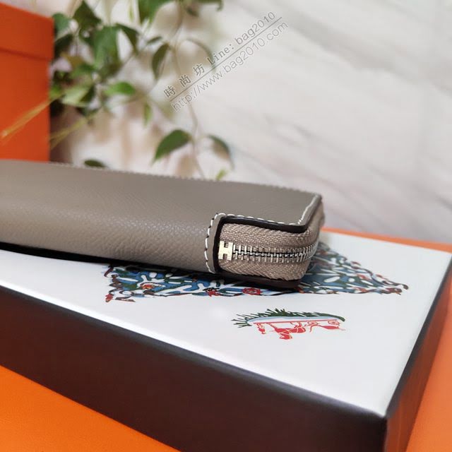 Hermes女包 愛馬仕拉鏈錢包 外進口Epsom皮 Hermes2020新款女錢包  am2040